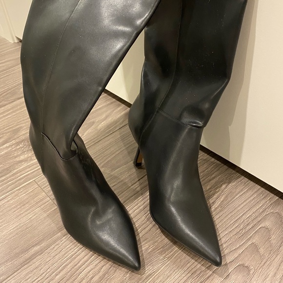 H&M leather black boots 38 - Picture 3 of 10